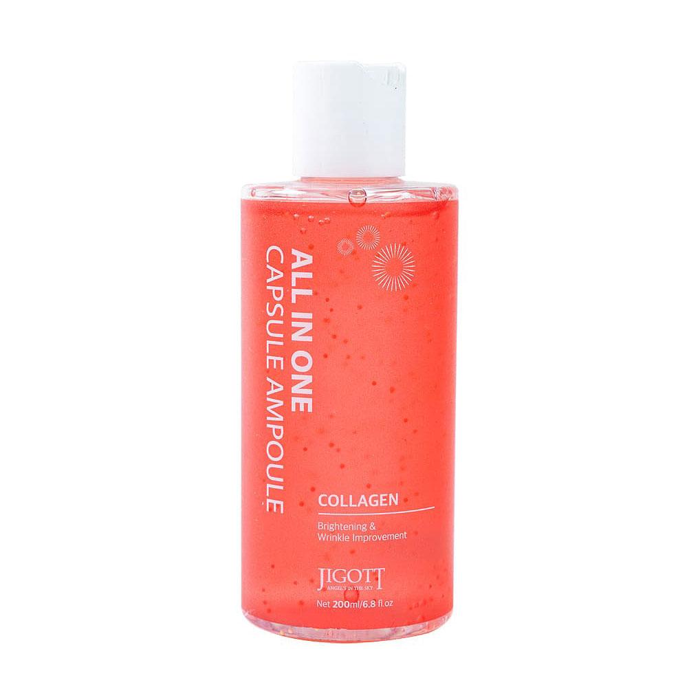 Ампульна сироватка для обличчя Jigott All In One Capsule Ampoule Collagen з колагеном, 200 мл